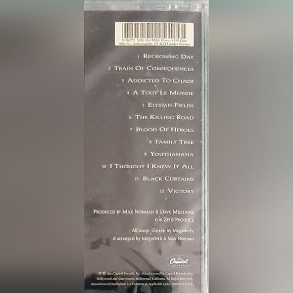 Megadeth Youthanasia CD - Never Been Opened - NWOT - Picture 3 of 3